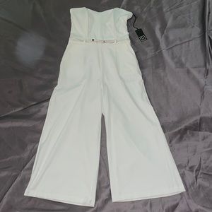 Classy White Flared bottom Jumpsuit